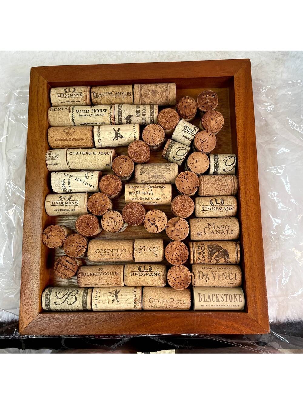 Handmade Framed Wine Cork Board Wall Decor 8.75" x 10.25"